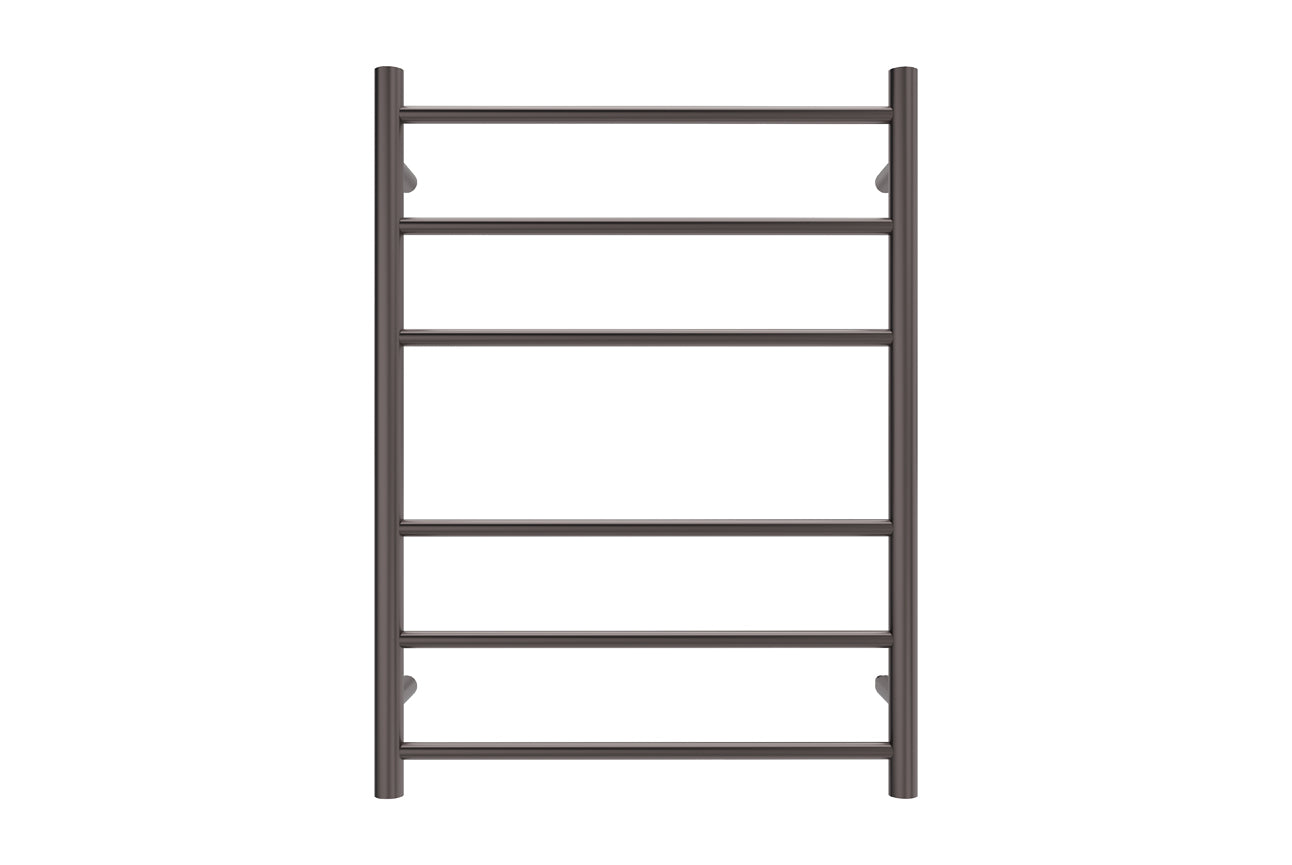 LINSOL AVID 6 BAR HEATED TOWEL RAIL GUN METAL 800MM