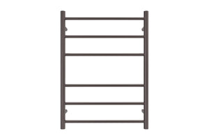LINSOL AVID 6 BAR HEATED TOWEL RAIL GUN METAL 800MM