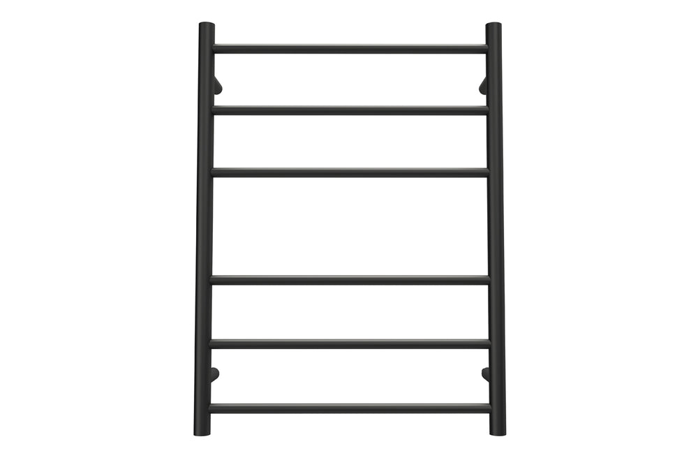 LINSOL AVID 6 BAR HEATED TOWEL RAIL MATTE BLACK 800MM
