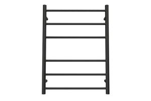 LINSOL AVID 6 BAR HEATED TOWEL RAIL MATTE BLACK 800MM