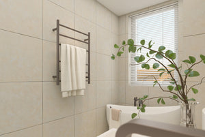 LINSOL AVID 6 BAR HEATED TOWEL RAIL GUN METAL 800MM