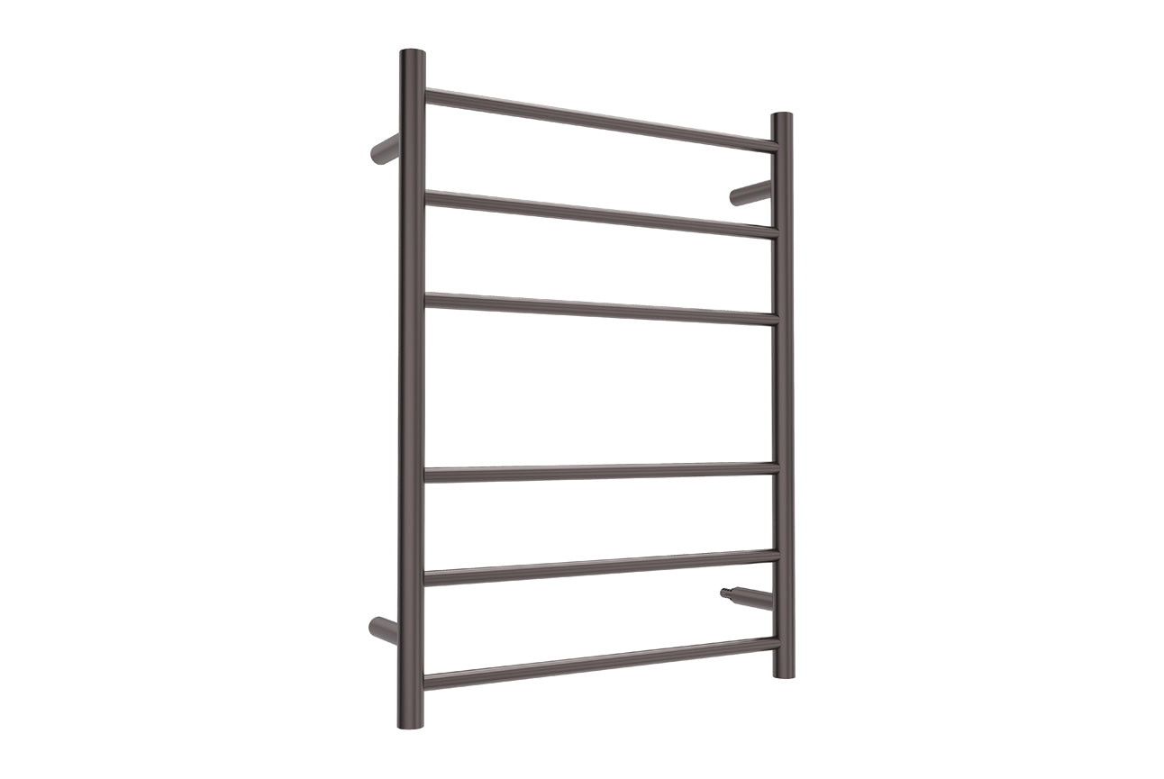 LINSOL AVID 6 BAR HEATED TOWEL RAIL GUN METAL 800MM