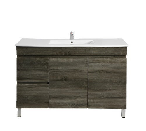 POSEIDON BERGE DARK GREY 1200MM FLOOR STANDING VANITY (AVAILABLE IN LEFT HAND DRAWER AND RIGHT HAND DRAWER)