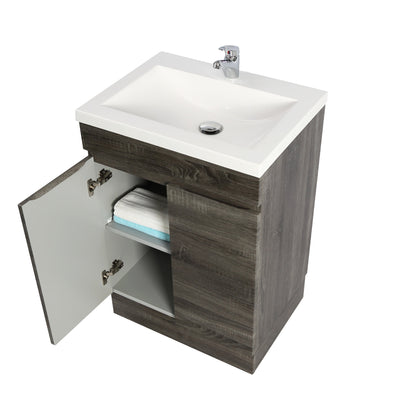 POSEIDON BERGE DARK GREY 600MM FLOOR STANDING VANITY