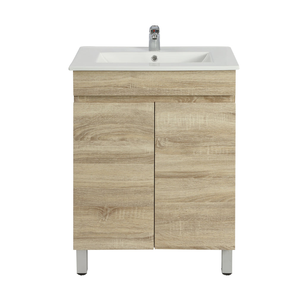 POSEIDON BERGE WHITE OAK 600MM FLOOR STANDING VANITY