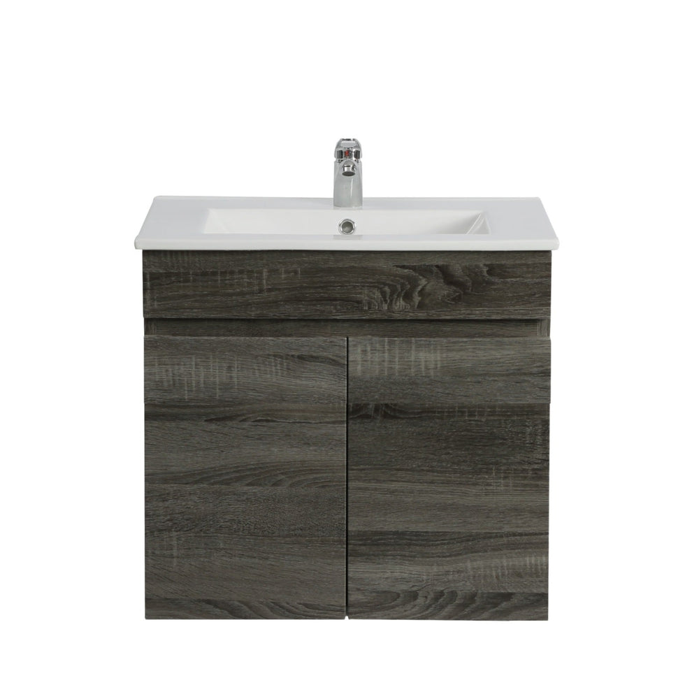 POSEIDON BERGE DARK GREY 600MM WALL HUNG VANITY