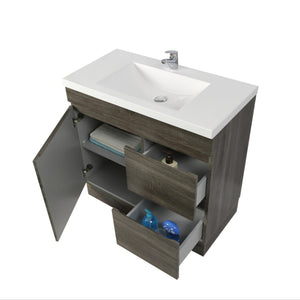 POSEIDON BERGE 750MM FLOOR STANDING VANITY (AVAILABLE IN LEFT HAND DRAWER AND RIGHT HAND DRAWER)