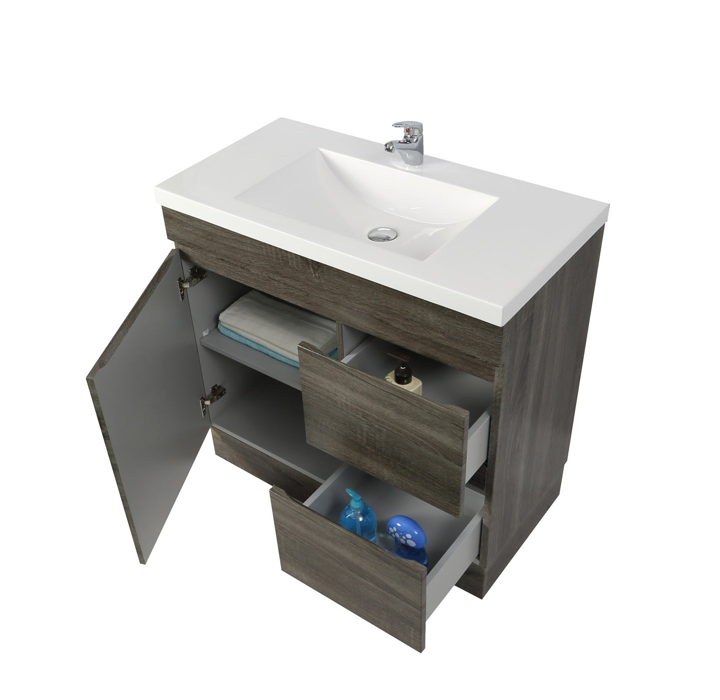 POSEIDON BERGE 750MM FLOOR STANDING VANITY (AVAILABLE IN LEFT HAND DRAWER AND RIGHT HAND DRAWER)