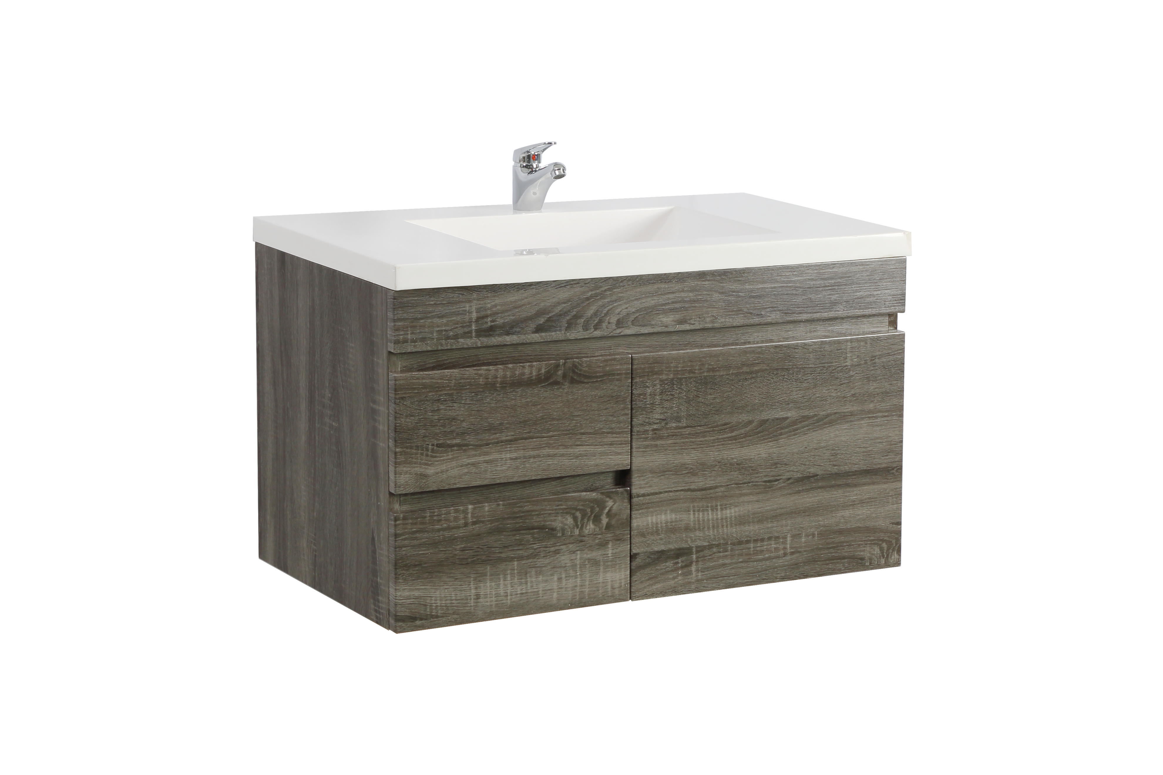 POSEIDON B94 DARK GREY 890MM WALL HUNG VANITY (AVAILABLE IN LEFT HAND DRAWER AND RIGHT HAND DRAWER)