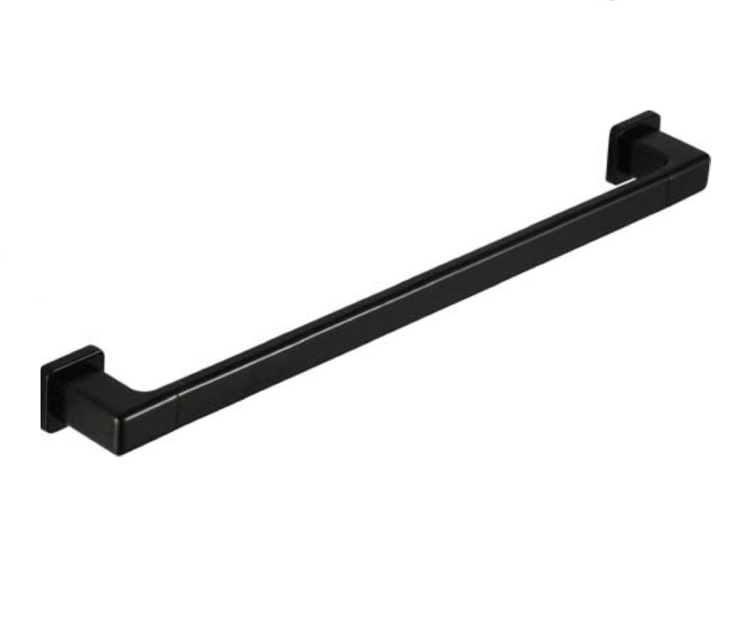 HELLYCAR ROBERT SINGLE NON-HEATED TOWEL RAIL BLACK 600MM AND 800MM