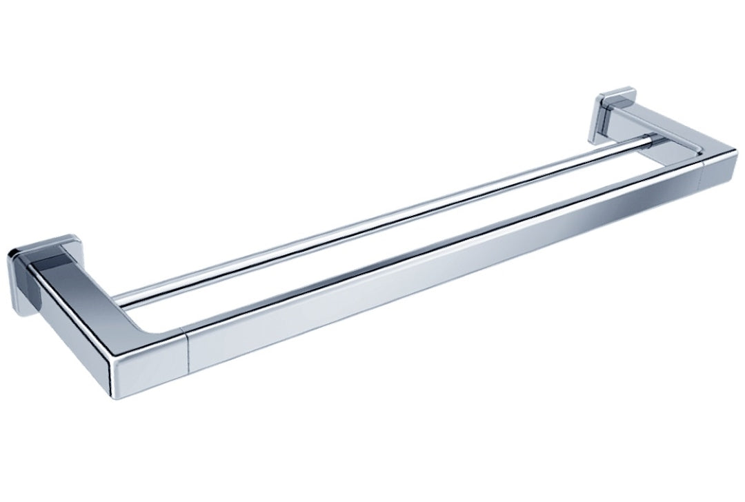 HELLYCAR ROBERT DOUBLE NON-HEATED TOWEL RAIL CHROME 600MM AND 800MM