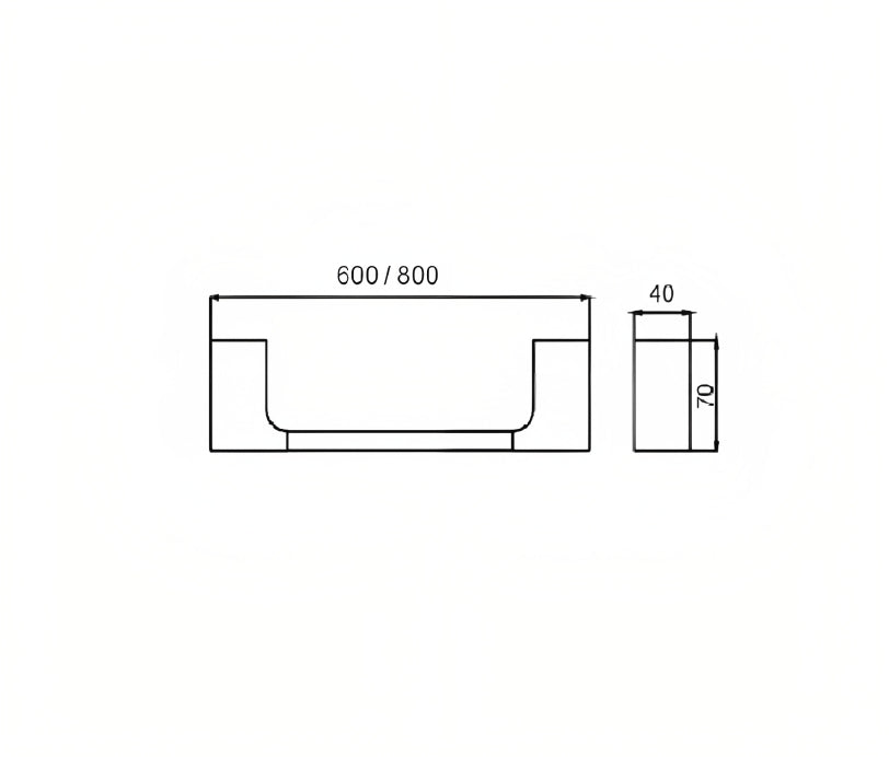 HELLYCAR KELLY SINGLE NON-HEATED TOWEL RAIL 600MM AND 800MM CHROME