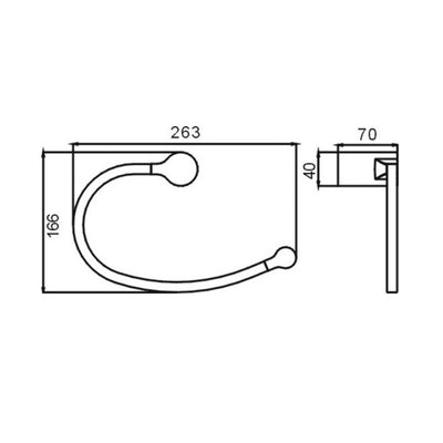 HELLYCAR KELLY TOWEL RING CHROME