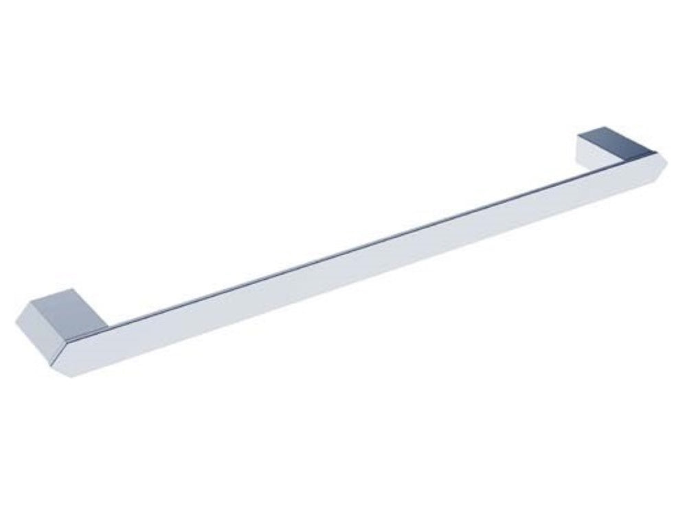 HELLYCAR VERGE SINGLE NON-HEATED TOWEL RAIL CHROME 600MM AND 800MM