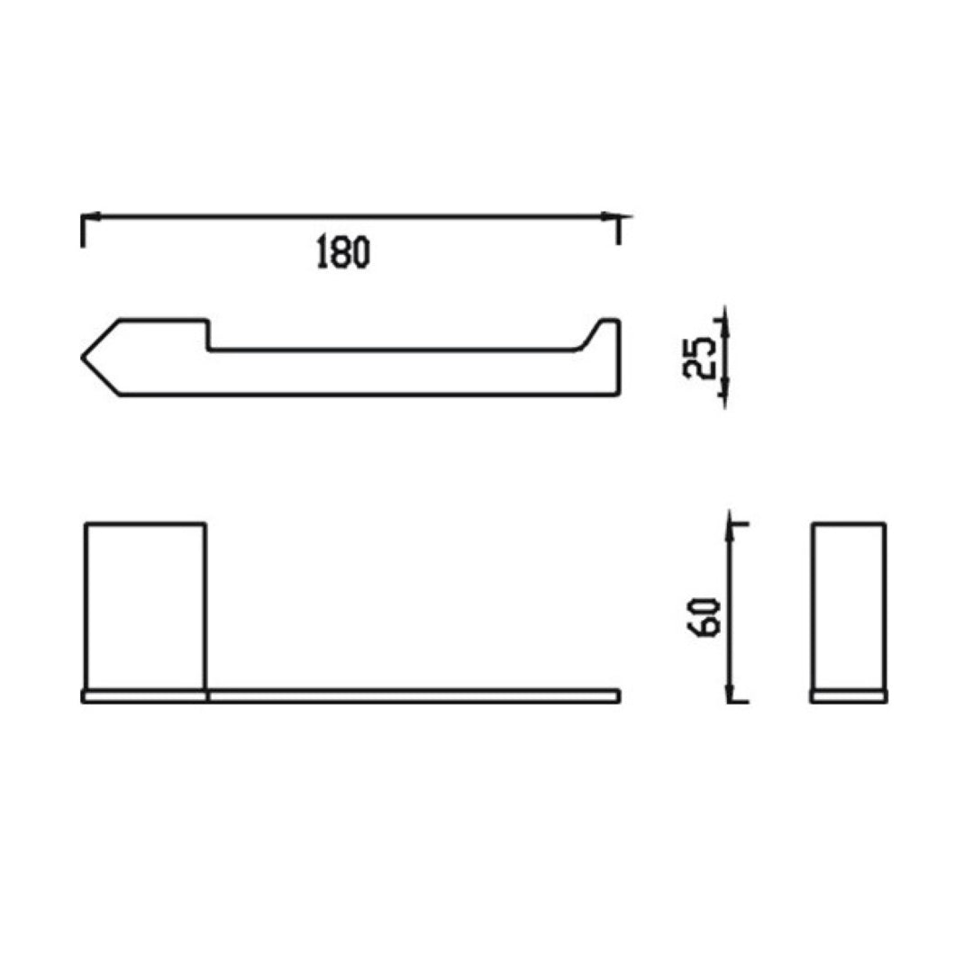 HELLYCAR VERGE TOILET ROLL HOLDER CHROME