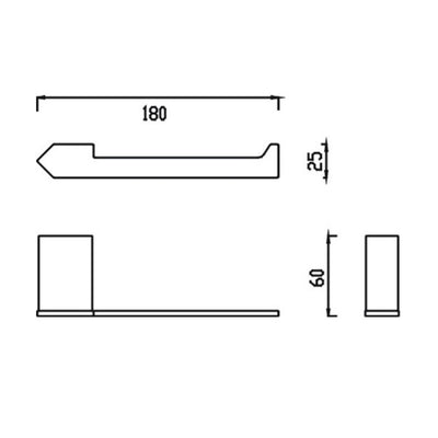 HELLYCAR VERGE TOILET ROLL HOLDER CHROME