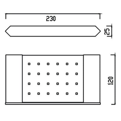 HELLYCAR VERGE SOAP DISH CHROME