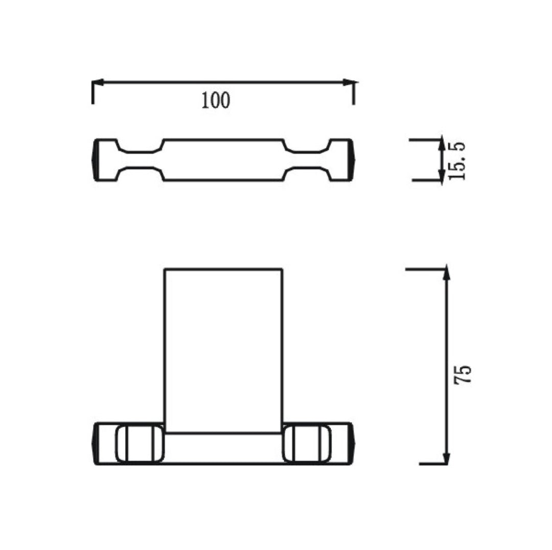 HELLYCAR GEO ROBE HOOK CHROME