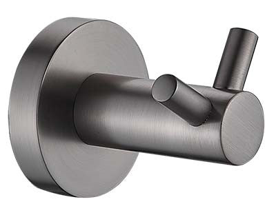 HELLYCAR IDEAL DOUBLE ROBE HOOK BRUSHED GUN METAL