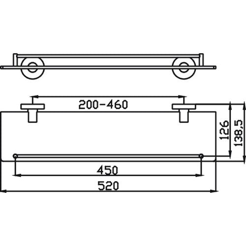 HELLYCAR IDEAL SHELF BRUSHED GUN METAL