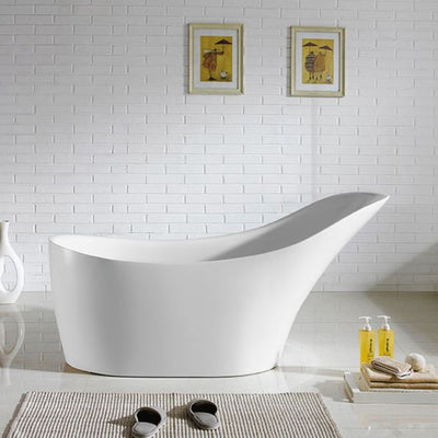 POSEIDON BEVEL FREE STANDING BATH NF GLOSS WHITE (AVAILABLE IN 1400MM, 1500MM AND 1700MM)