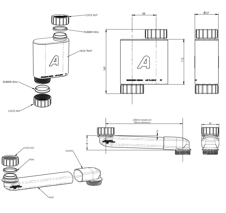 OTTI BOX TRAP & SPACE SAVER KIT 40MM