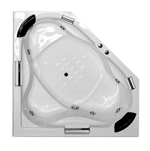 BROADWAY ALHAMBRA CORNER SPA BATHTUB WHITE 1490MM WITH JET