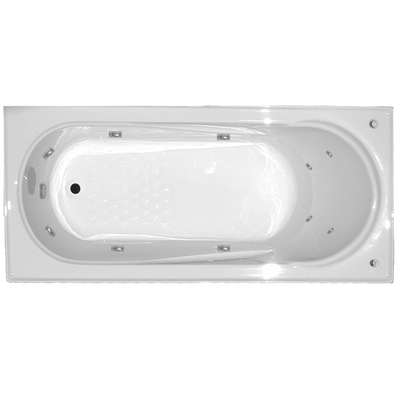 BROADWAY ALLURA SPA BATH GLOSS WHITE 1800MM WITH DIFFERENT JET CONFIGURATIONS