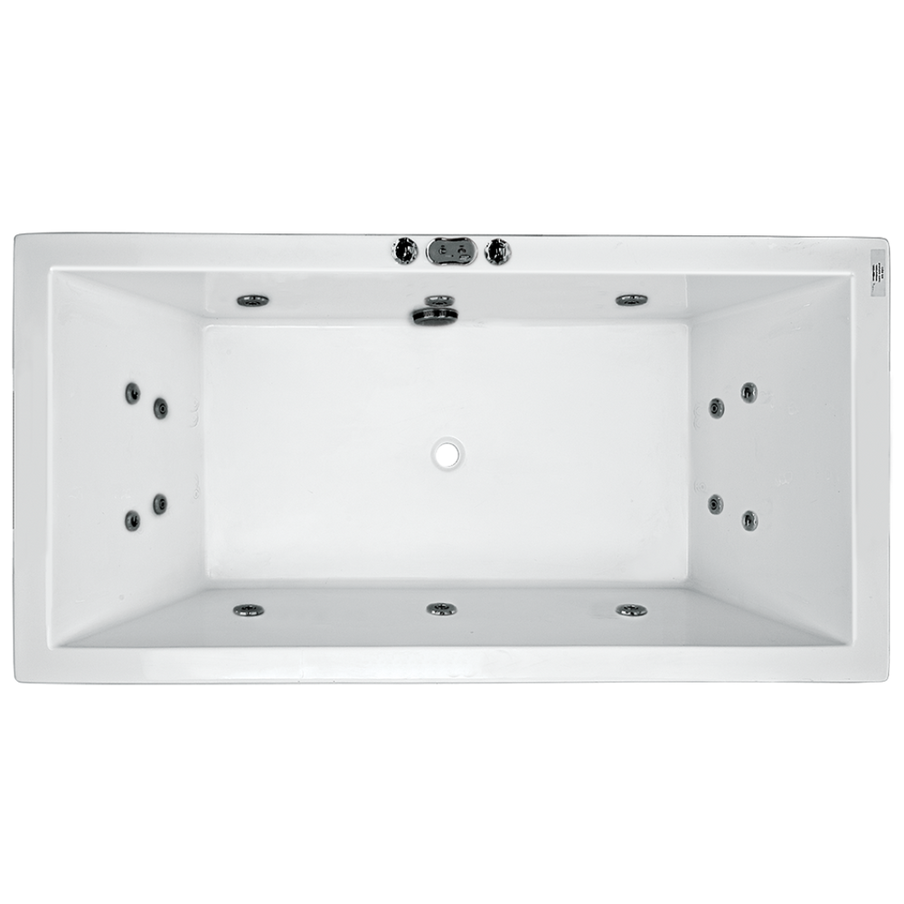 BROADWAY CATOLINA BUILT-IN SPA GLOSS WHITE (AVAILABLE IN 1550MM, 1680MM AND 1800MM) WITH JET CONFIGURATIONS