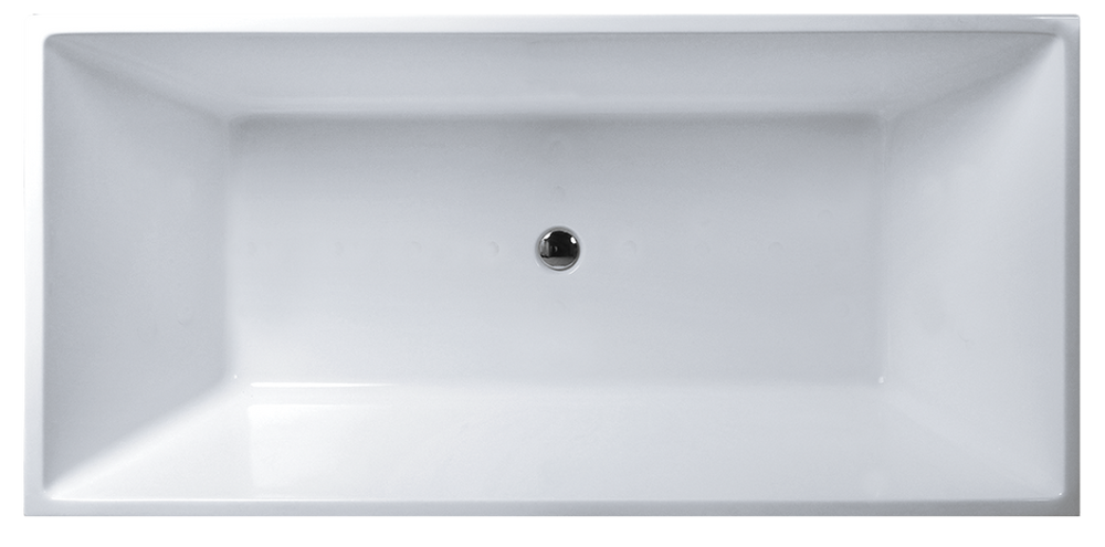 BROADWAY CUBICA FREE STANDING BATH GLOSS WHITE (AVAILABLE IN 980MM, 1050MM, 1200MM, 1400MM, 1500MM AND 1700MM)