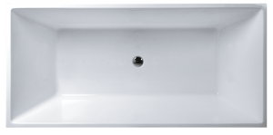 BROADWAY CUBICA FREE STANDING BATH GLOSS WHITE (AVAILABLE IN 980MM, 1050MM, 1200MM, 1400MM, 1500MM AND 1700MM)