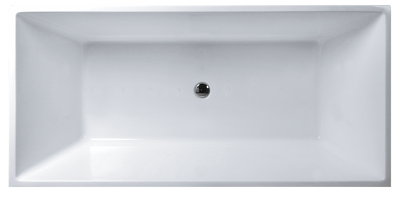 BROADWAY CUBICA FREE STANDING BATH GLOSS WHITE (AVAILABLE IN 980MM, 1050MM, 1200MM, 1400MM, 1500MM AND 1700MM)