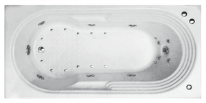 BROADWAY DISTINCTO SPA BATHTUB GLOSS WHITE 1780MM WITH 11-JETS