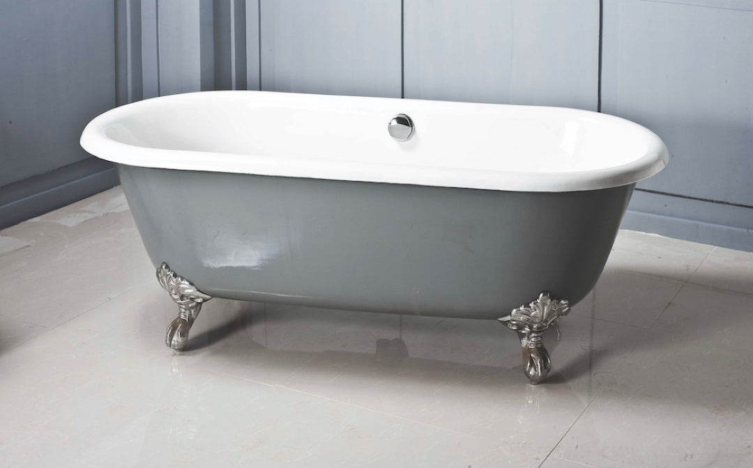 BROADWAY DUAL CLAWFOOT BATH GREY 1700MM