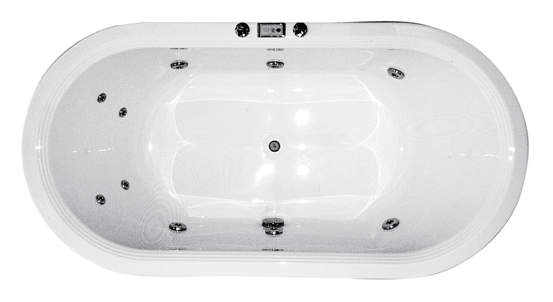 BROADWAY ESTELLA SPA BATH WHITE 1820MM WITH JET CONFIGURATION