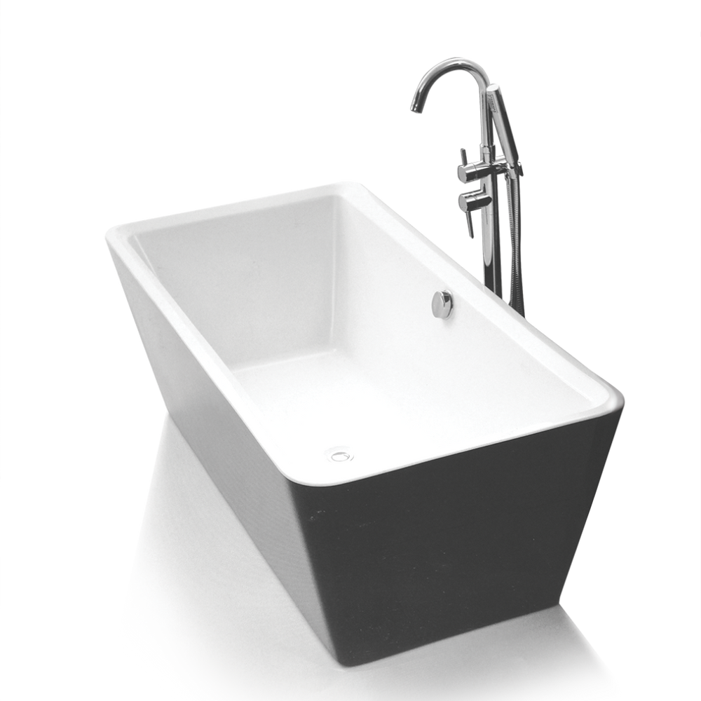 BROADWAY FS3 FREESTANDING BATH BLACK 1700MM
