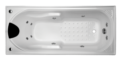 BROADWAY ISABELLA SPA BATH GLOSS WHITE (AVAILABLE IN 1530MM, 1650MM AND 1800MM) WITH JET OPTIONS