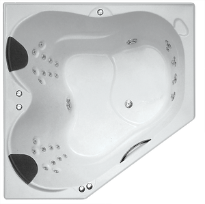 BROADWAY KARMEN CORNER SPA BATHUB WHITE 1400MM WITH 28-JETS
