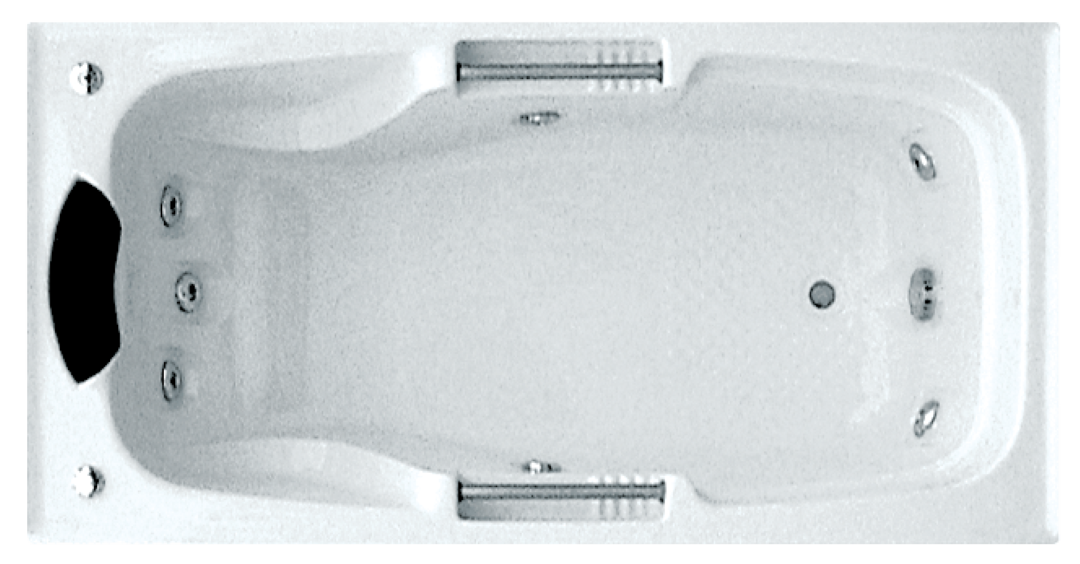 BROADWAY MARCHENA SPA BATH GLOSS WHITE 1725MM (AVAILABLE IN 7-JETS AND 11-JETS OPTIONS)
