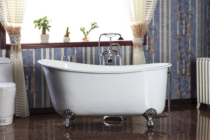 BROADWAY SWEDISH SLIPPER CLAWFOOT BATH WHITE 1370MM