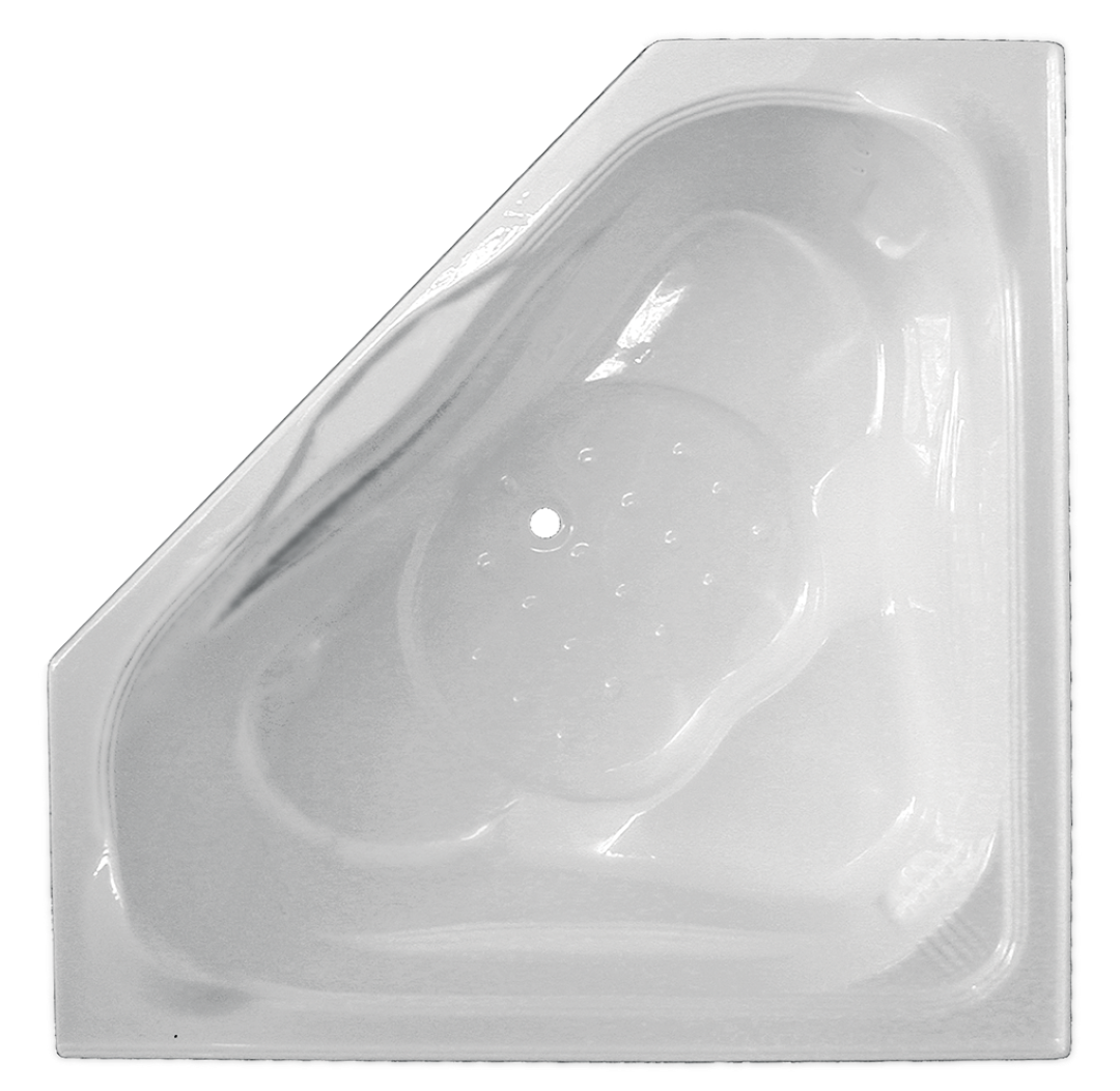 BROADWAY ZAHARA CORNER BATH GLOSS WHITE 1490MM