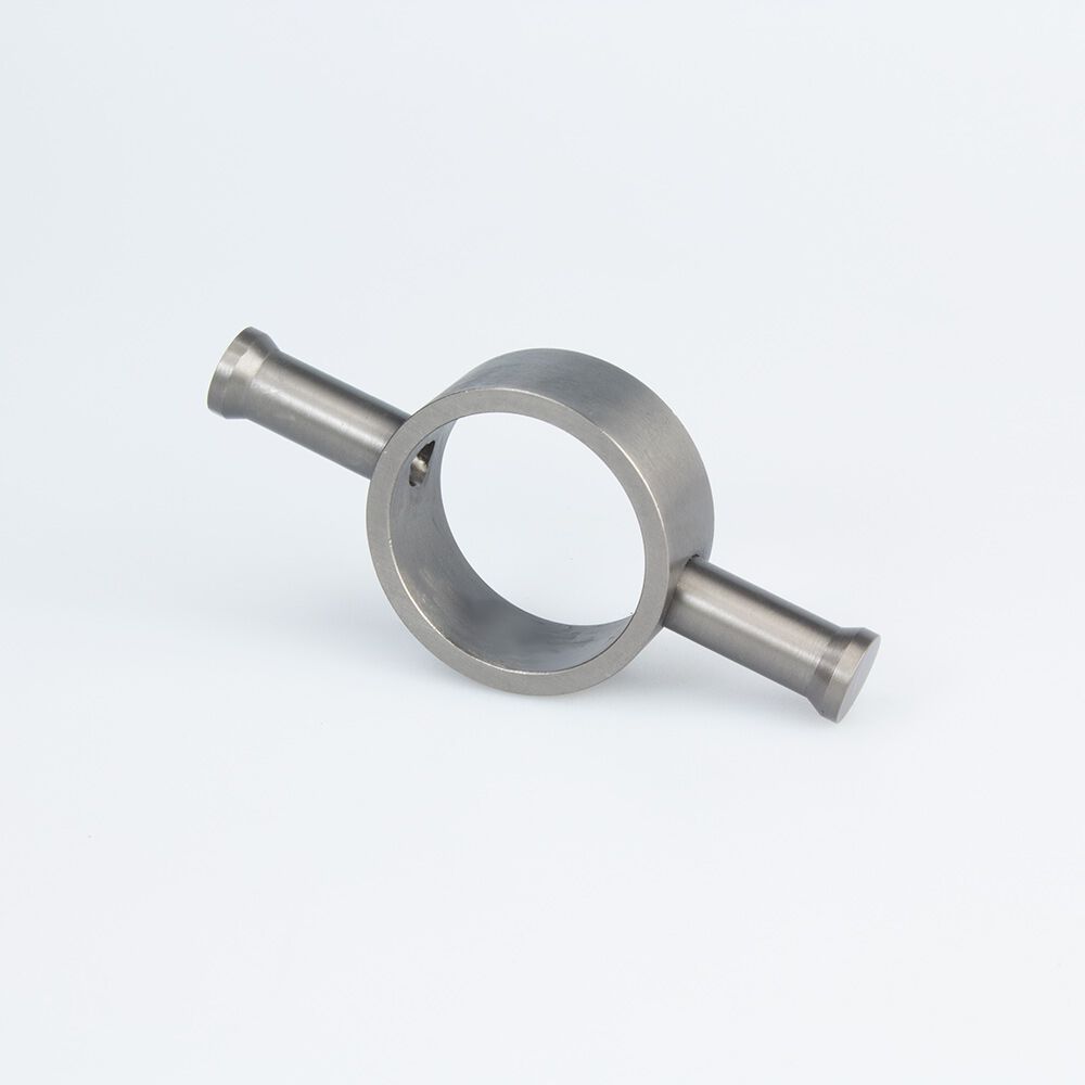 RADIANT HEATING ROUND HOOK ACCESSORY FOR VERTICAL TOWEL RAIL BRUSHED SATIN 110MM