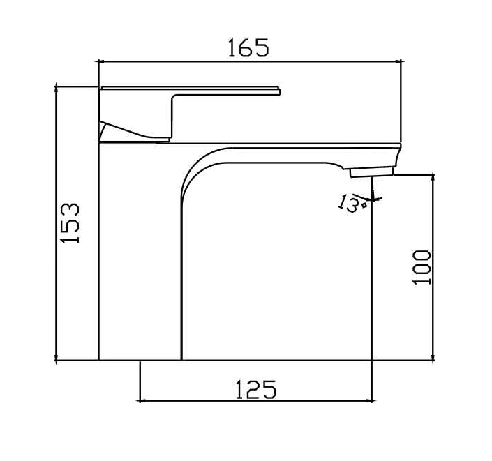 TAPART BATEAU BASIN MIXER CHROME