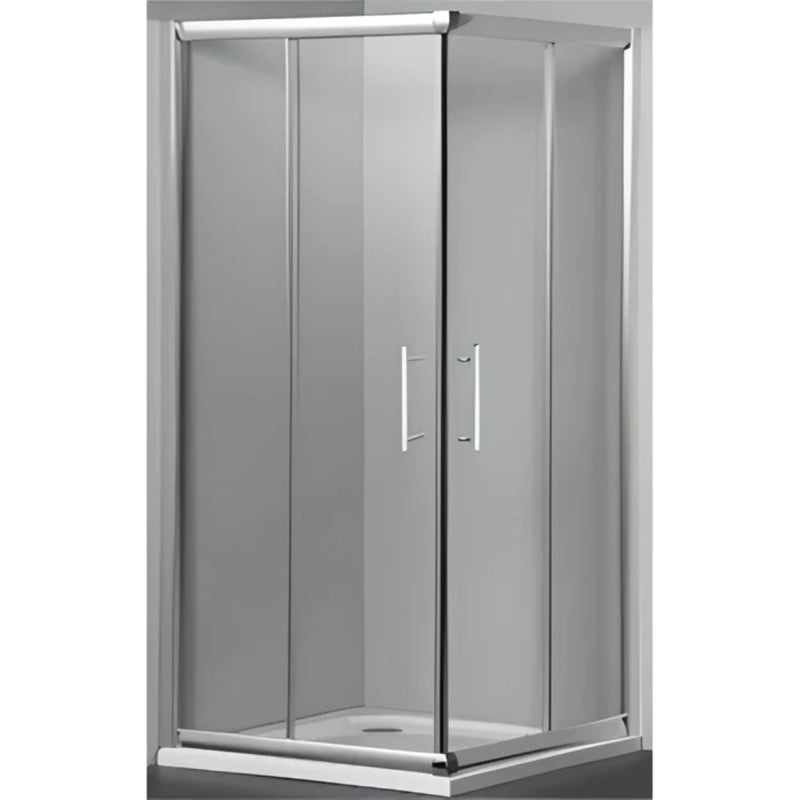 BTH SLIDING DOOR SQUARE CORNER SHOWER SCREEN CHROME