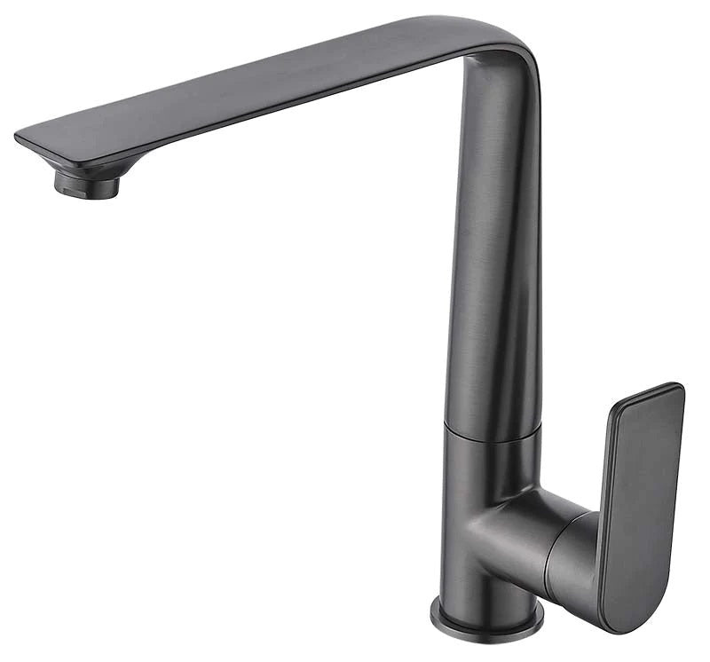 TAPART BATEAU SINK MIXER 275MM BRUSHED GUN METAL