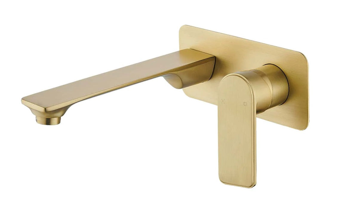 TAPART BATEAU WALL MIXER WITH OUTLET 180MM BRUSHED GOLD