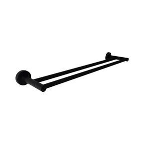 INSPIRE RONDO DOUBLE NON-HEATED TOWEL RAIL MATTE BLACK 600MM