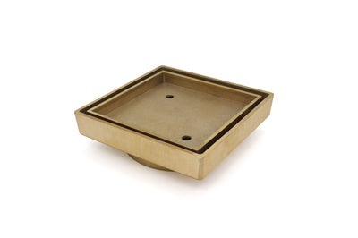 GRATES2GO NATURAL BRASS TILE INSERT POINT DRAIN 115MM