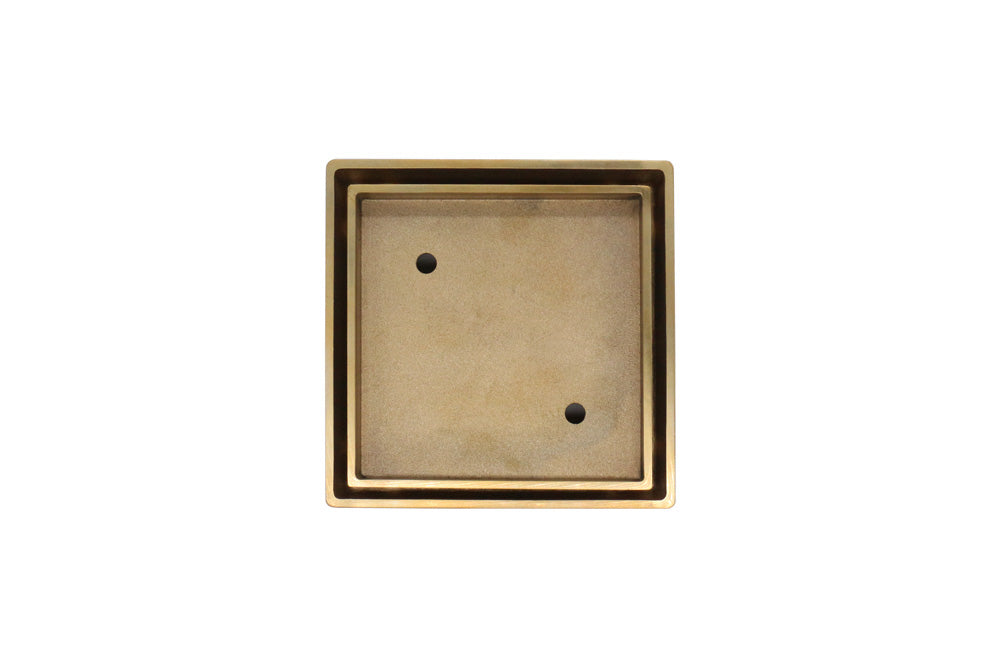 GRATES2GO NATURAL BRASS TILE INSERT POINT DRAIN 115MM