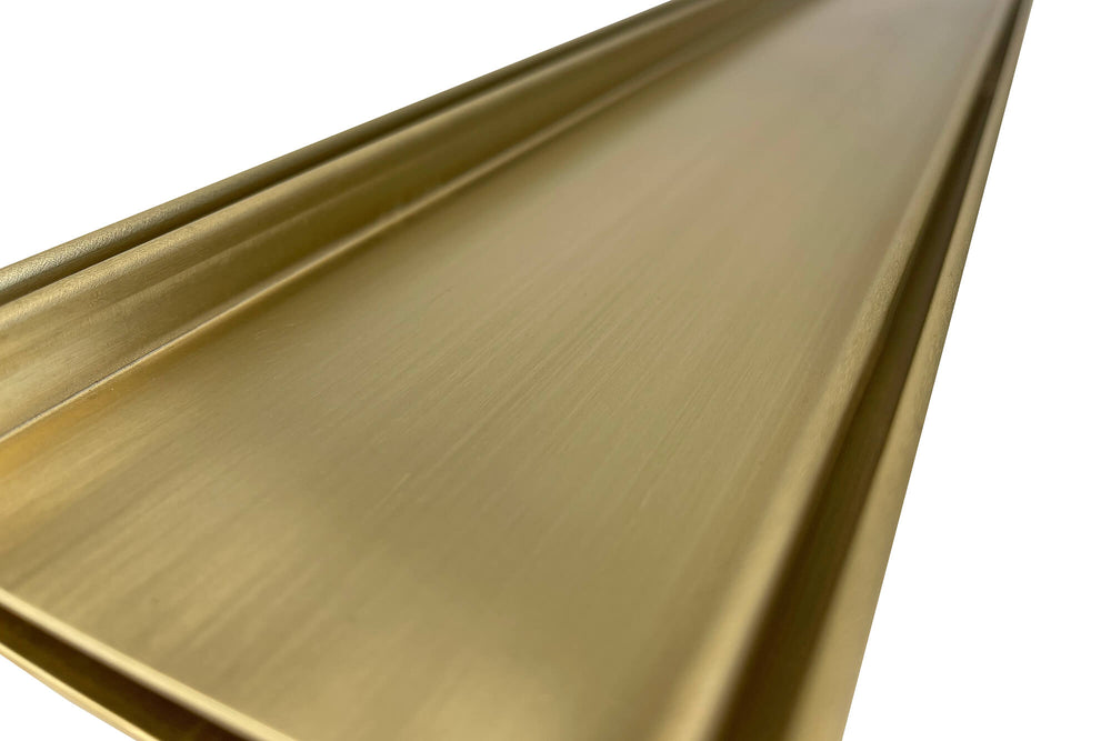 GRATES2GO TILE INSERT DRAIN NATURAL BRASS 1000MM (CUSTOM AVAILABLE)